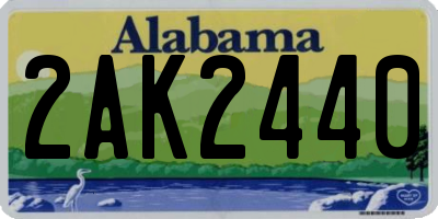 AL license plate 2AK2440