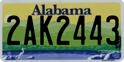 AL license plate 2AK2443