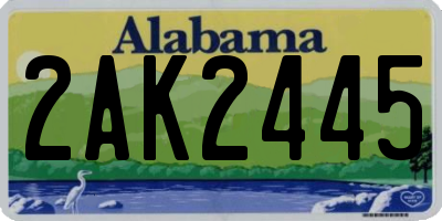 AL license plate 2AK2445