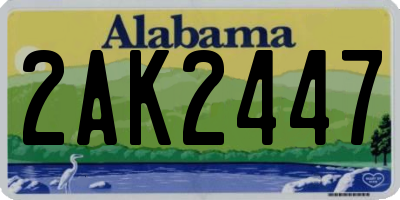 AL license plate 2AK2447