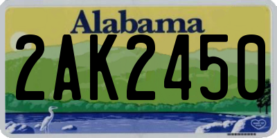 AL license plate 2AK2450