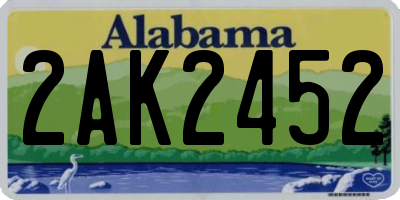 AL license plate 2AK2452