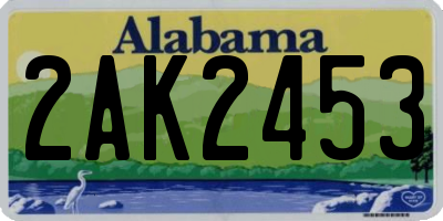 AL license plate 2AK2453