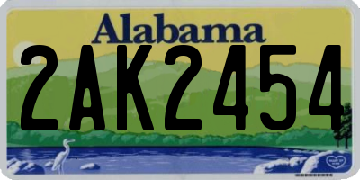 AL license plate 2AK2454
