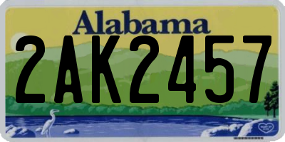 AL license plate 2AK2457