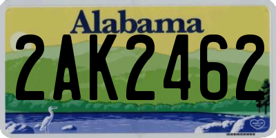 AL license plate 2AK2462