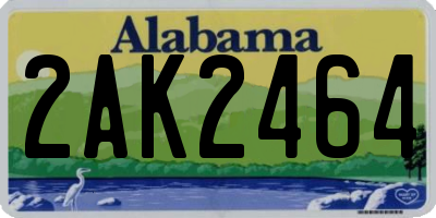 AL license plate 2AK2464