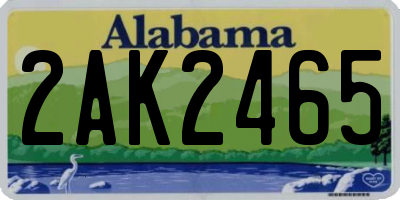 AL license plate 2AK2465