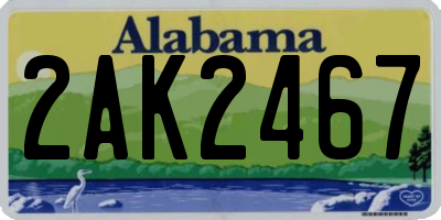 AL license plate 2AK2467