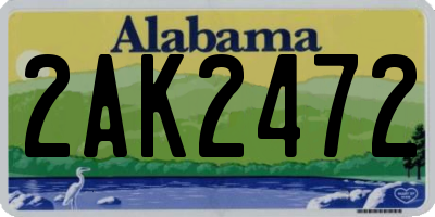 AL license plate 2AK2472
