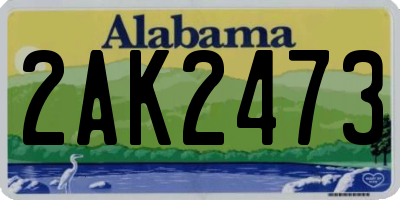 AL license plate 2AK2473