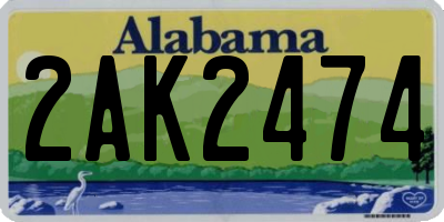 AL license plate 2AK2474