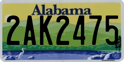 AL license plate 2AK2475