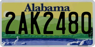 AL license plate 2AK2480