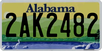 AL license plate 2AK2482