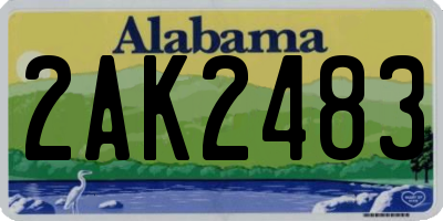 AL license plate 2AK2483