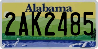 AL license plate 2AK2485
