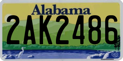 AL license plate 2AK2486