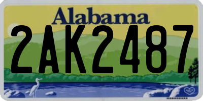 AL license plate 2AK2487