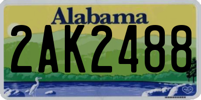 AL license plate 2AK2488