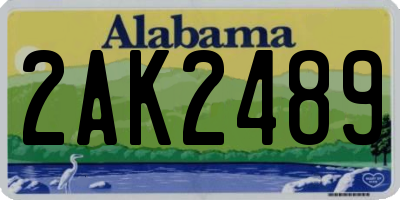 AL license plate 2AK2489