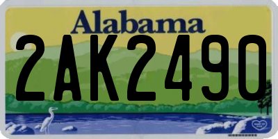 AL license plate 2AK2490