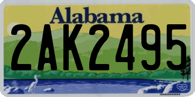 AL license plate 2AK2495