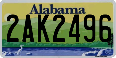 AL license plate 2AK2496