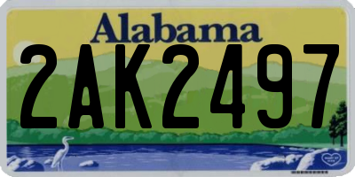 AL license plate 2AK2497