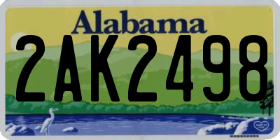 AL license plate 2AK2498