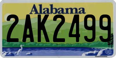 AL license plate 2AK2499