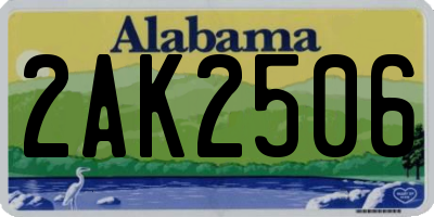 AL license plate 2AK2506