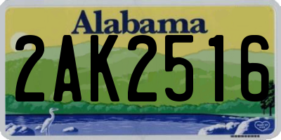 AL license plate 2AK2516