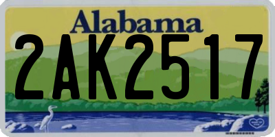 AL license plate 2AK2517