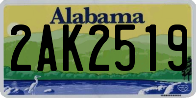 AL license plate 2AK2519