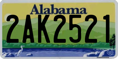 AL license plate 2AK2521