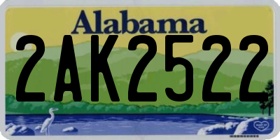 AL license plate 2AK2522