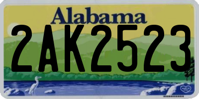 AL license plate 2AK2523