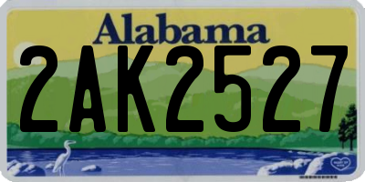 AL license plate 2AK2527