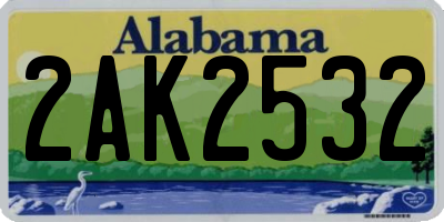 AL license plate 2AK2532