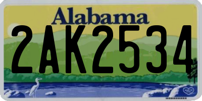 AL license plate 2AK2534
