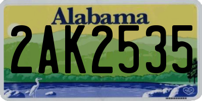 AL license plate 2AK2535