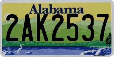 AL license plate 2AK2537