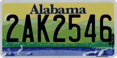 AL license plate 2AK2546