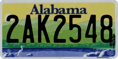 AL license plate 2AK2548