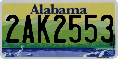 AL license plate 2AK2553
