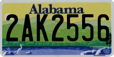 AL license plate 2AK2556