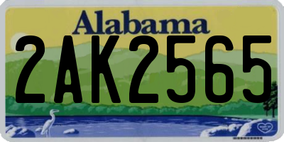 AL license plate 2AK2565