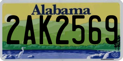AL license plate 2AK2569