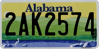 AL license plate 2AK2574